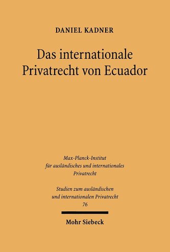 Das internationale Privatrecht von Ecuador