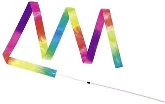 Gymnastická stužka s prútikom – dúha