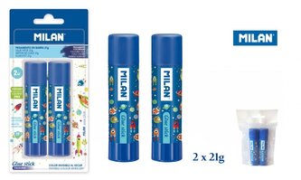 Klej w sztyfcie SH 21g niebieski 2szt MILAN
