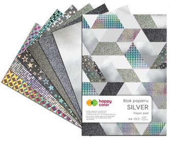 Blok A4/10K Silver 150g-230g HAPPY FARBA