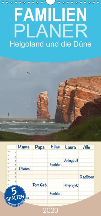 Helgoland und die Düne - Familienplaner hoch (Wandkalender 2020 , 21 cm x 45 cm, hoch)