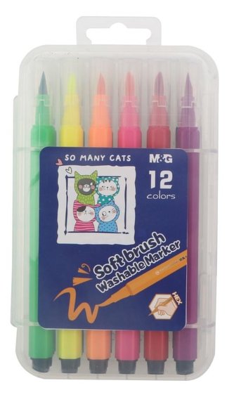 Pisak art. pędzelkowy So Many Cats 12 kol M&G;