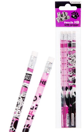 Tužka s gumou Panda 4el