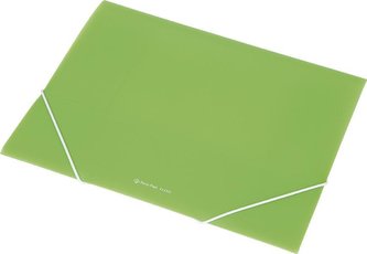 Teczka na gumkę A4 transparentna EX4302 zielona