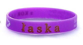 Opaska silikonowa - łaska - fiolet