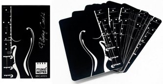 Music Karty do gry czarne gitara talia 55 kart