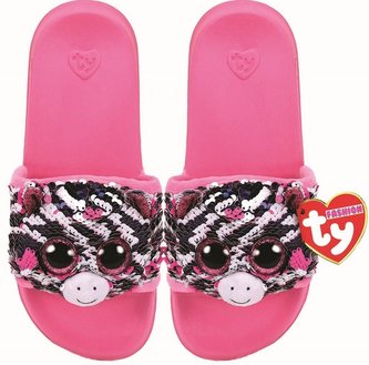Ty Fashion cekinowe kapcie - Zebra rozm.S