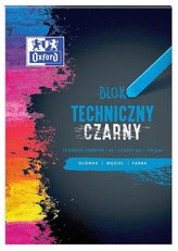 Blok techniczny A4/10K 210G czarny (20szt) OXFORD