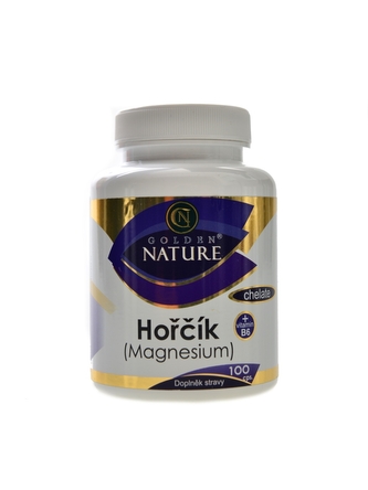 Golden Nature - Horčík magnézium chelate + vit. B6 100 kapsúl
