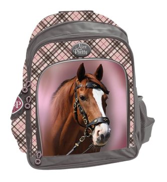 Plecak duży Nice&Pretty kratka różowy