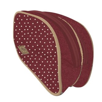 Saszetka 2-komorowa Basic groszki czerwona