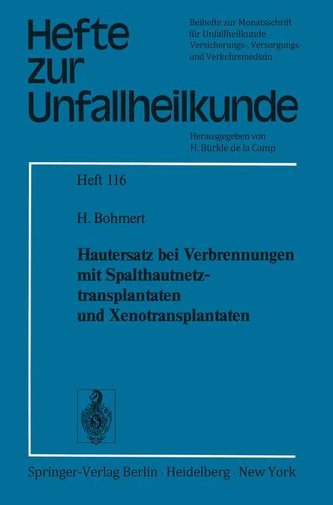 Hautersatz bei Verbrennungen mit Spalthautnetztransplantaten und Xenotransplantaten
