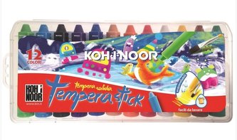 Kredki woskowe wykręcane Tempera Stick 12 kolorów