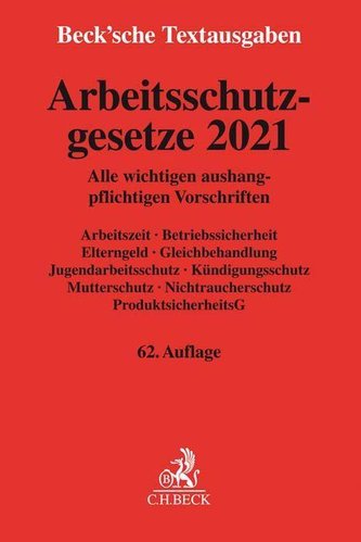 Arbeitsschutzgesetze 2021