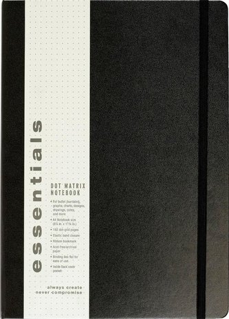 Notatnik Essentials Extra Duży Czarny Kropki