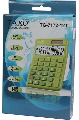 Kalkulator na biurko 12 pozycji zielony