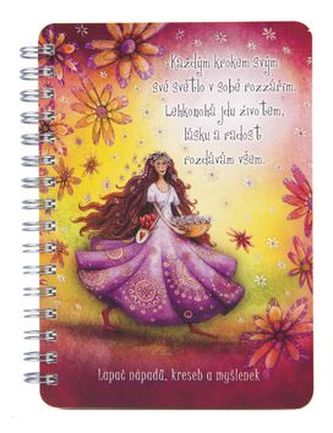 Krúžkový blok RADOSŤ A LÁSKA A6, čistý, 50 listov