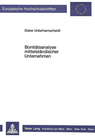 Bonitätsanalyse mittelständischer Unternehmen