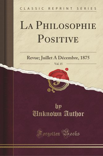 La Philosophie Positive, Vol. 15