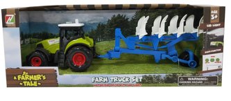 Traktor z przyczepą dzwiękiem i światłem