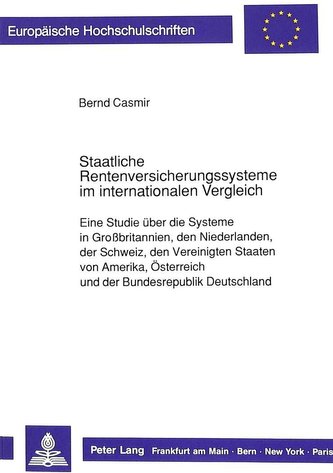Staatliche Rentenversicherungssysteme im internationalen Vergleich