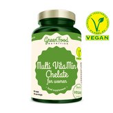 GreenFood nutrition - Multivitamin chelát pro ženy 60 vegan kapslí
