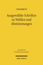 Ausgewählte Schriften zu Wahlen und Abstimmungen