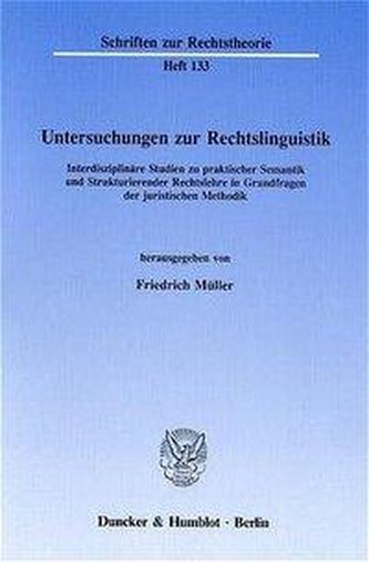 Untersuchungen zur Rechtslinguistik