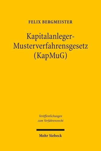 Kapitalanleger-Musterverfahrensgesetz (KapMuG)