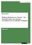 Wolfgang Hildesheimers \"Mozart\" - Ein Revisionsversuch des tradierten   Mozart-Bildes aus der bisherigen Biographik