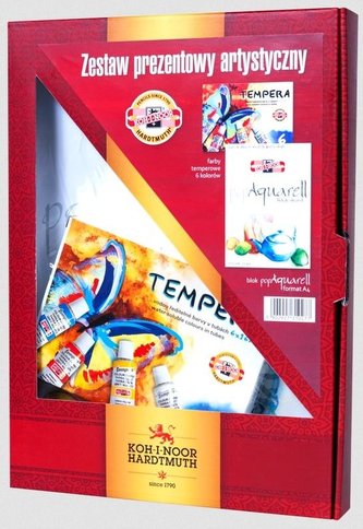 Zestaw do malowania farby tempery + blok