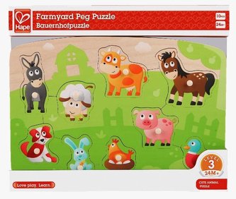 Farma układanka z kółkami HAPE