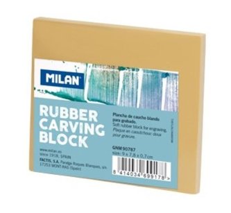 Blok do linorytu gumowy mały 9x7,8cm MILAN Blok do linorytu gumowy mały 9x7,8cm MILAN