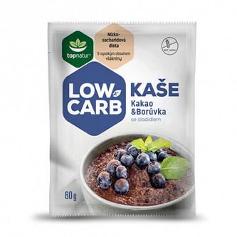 Topnatur - LowCarb kaše 60 g - kakao borůvka se sladidlem