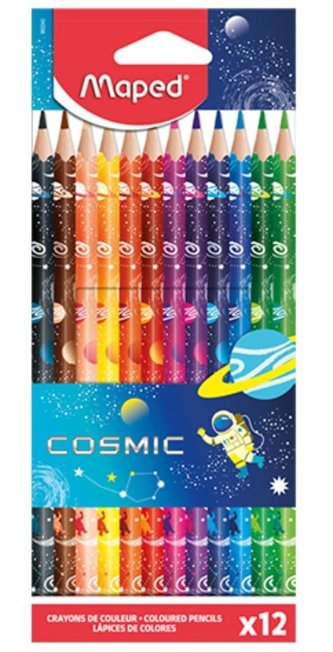 Kozmické trojuholníkové farebné ceruzky 12 MAPED farieb