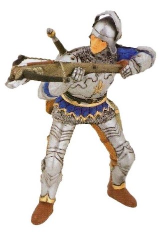 Rytier s kušou ​​modrý