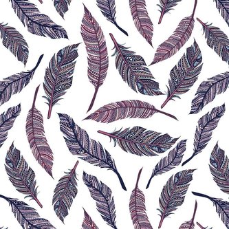 Karnet kwadrat CL0411 Etniczne pióra