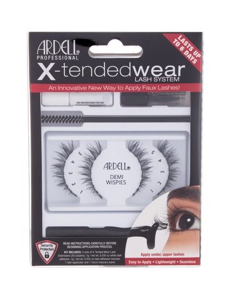 Ardell X-Tended Wear umělé řasy X-Tended Demi Wispies 1 ks + lepidlo na řasy X-Tended Wear 1 g + aplikátor 1 ks + odstraňovač řas 1 ks + kartáček na řasy 1 ks