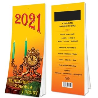 Kalendarz 2021 Tygodniowy Sz magnesem SD1-1