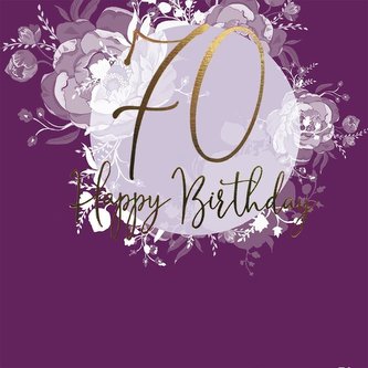 Karnet kwadrat CL0970_SG Urodziny 70