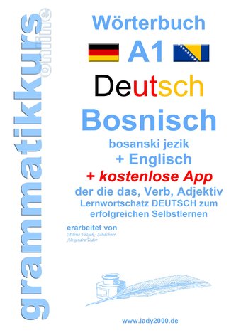 Wörterbuch Deutsch - Bosnisch - Englisch Niveau A1