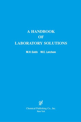 A Handbook of Laboratory Solutions