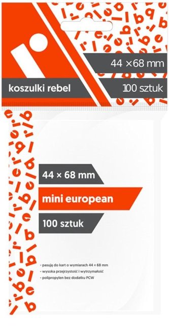 Koszulki Mini European 45x68 (100szt) REBEL