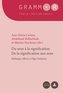 Du sens à la signification. De la signification aux sens