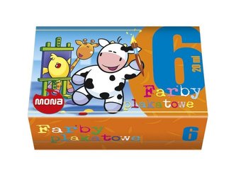 Farby plakatowe 6 kolorów 20ml eko MONA