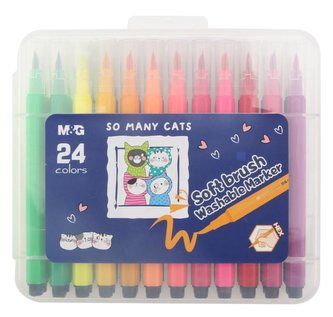 Pisak art. pędzelkowy 24 kol So Many Cats M&G;
