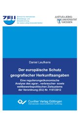 Der europäische Schutz  geografischer Herkunftsangaben