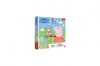 Soubor her 2v1 Člověče, nezlob se, Hadi a žebříky Peppa Pig/Prasátko Peppa v krabici 24x24x5,5cm