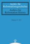 Archiv für Reformationsgeschichte - Aufsatzband
