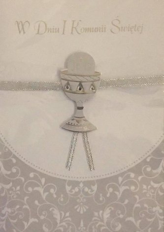 Karnet Komunia Premium B6 + koperta wzór nr 001